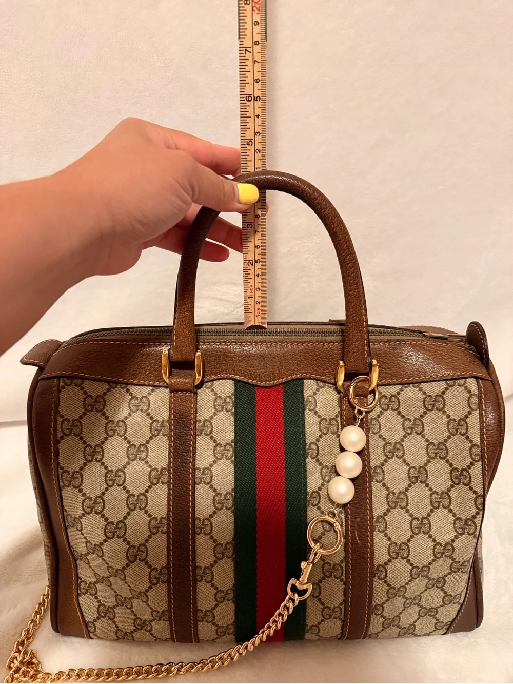 Gucci Vintage Ophidia Medium Boston Bag With Free DIY Strap